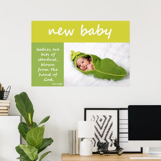 Neues Baby Poster (Heimbüro)