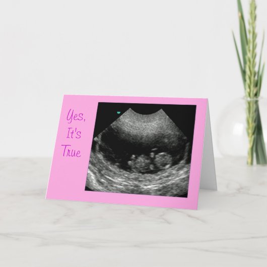 Neues Baby Rosa Ankündigung (Vorderseite)
