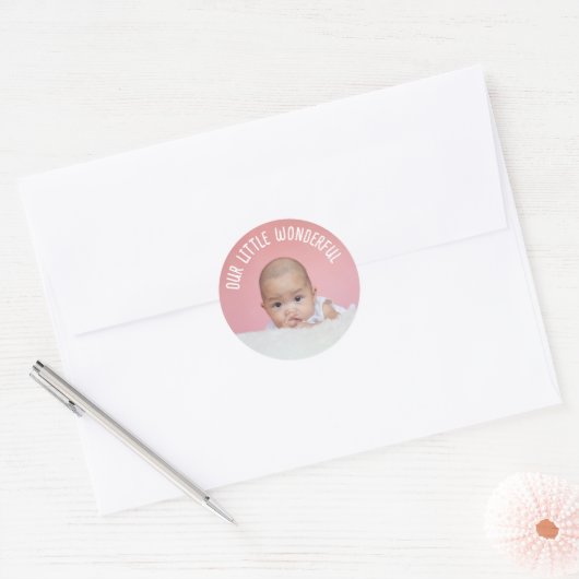 Neues Baby Runder Aufkleber (Umschlag)