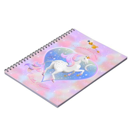 Neues Baby Unicorn Spiral Foto Notebook Notizblock (Linke Seite)