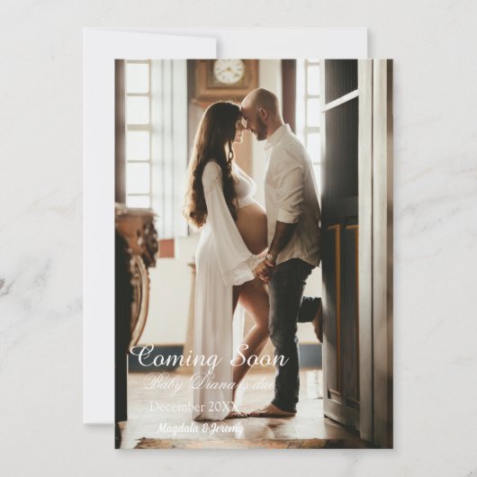 Neues Baby unterwegs, Schwangerschaftsankündigungs Einladung (Vorderseite)