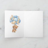 Neues Baby Willkommen in den blauen Balloons der W Karte (Innenseite)