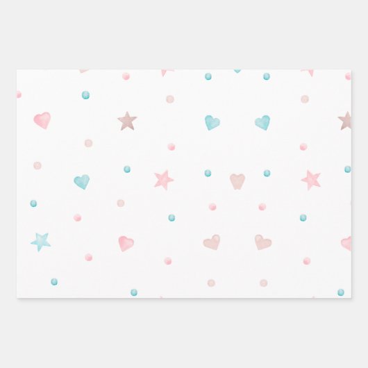 Neues Baby Wrapping Paper Set von 3 Geschenkpapier Set (Vorderseite 2)