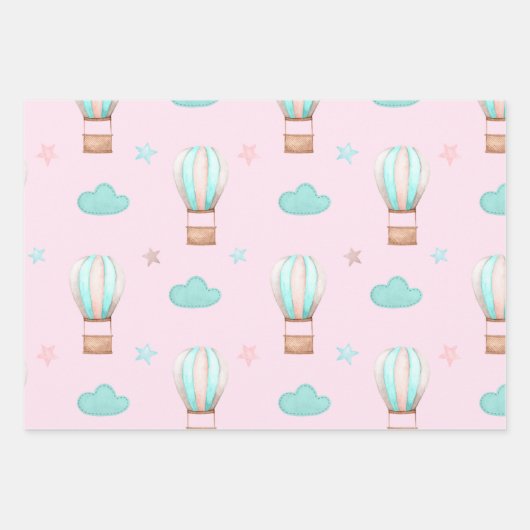 Neues Baby Wrapping Paper Set von 3 Geschenkpapier Set (Vorderseite)