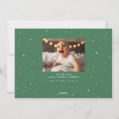 Neues Baby zwei Foto grün Weihnachten (Rückseite)