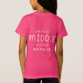 neues Babygeschenk der bestest mittleren Schwester T-Shirt (Rückseite)