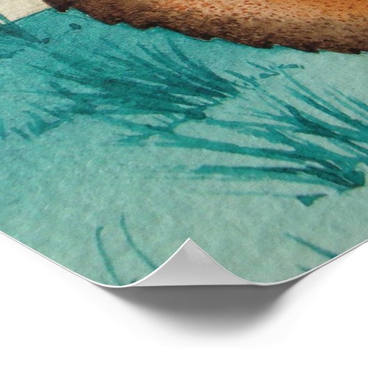 neues Babymünster mit niedlichem Hasen Poster (Ecke)