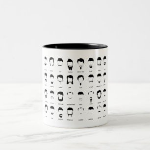Neues Bart-Diagramm Zweifarbige Tasse