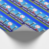 Neues Baseball-Geburtstags-Packpapier-Geschenk Geschenkpapier (Ecke)