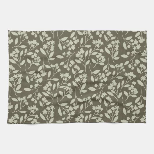 Neues Bauernhaus Blumengestein in der grünen Hand Geschirrtuch (Horizontal)
