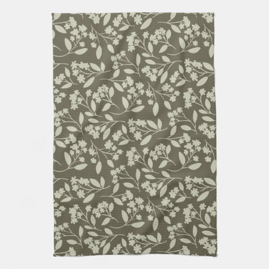 Neues Bauernhaus Blumengestein in der grünen Hand Geschirrtuch (Vertikal)