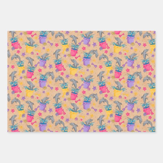 Neues Beach Fun Wrapping Paper Set Geschenkpapier Set (Vorderseite 3)