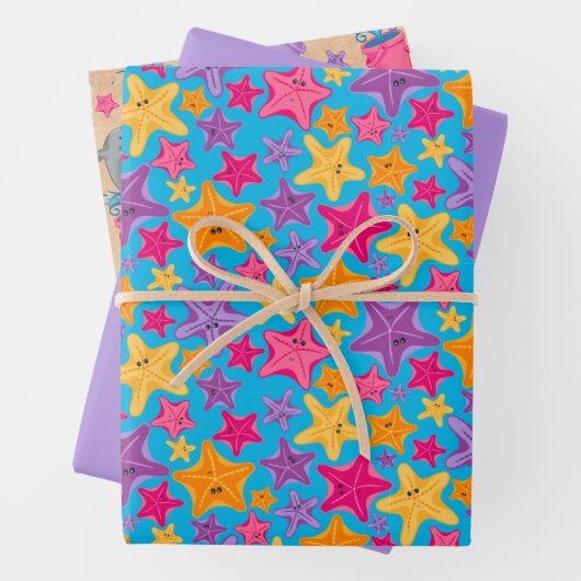 Neues Beach Fun Wrapping Paper Set Geschenkpapier Set (Beispiel)