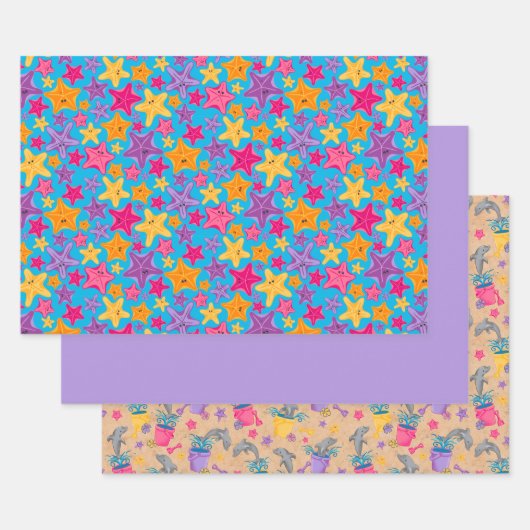 Neues Beach Fun Wrapping Paper Set Geschenkpapier Set (Set)