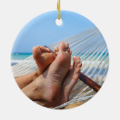 Neues Beach House Zuhause-Foto mit Jahr Keramik Ornament (Hinten)