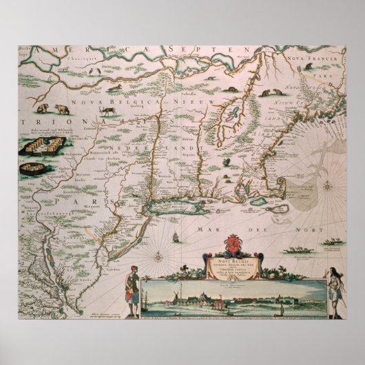 Neues Belgien, Platte aus "Atlas Contractus" c.167 Poster (Vorne)