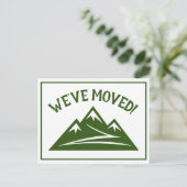Neues Berglogo, angepasste neue Adresse in Bewegun Ankündigungspostkarte (Stehend Vorderseite)