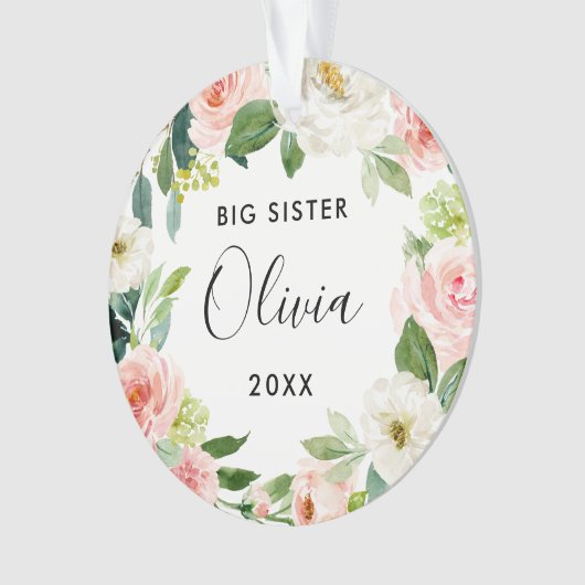 Neues Big Sister Weihnachtsgeschenk | Big Sister Ornament (Vorderseite)
