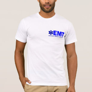 Neues Blau-mit Buchstaben gekennzeichnetes EMT T-Shirt