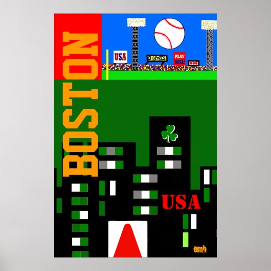 Neues Boston Art Poster Kindersportgeschenk 2013 (Vorne)