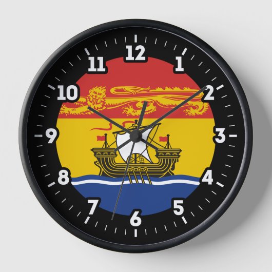 Neues Braunschweig-Flag-Grafisches Dial Uhr (Vorderseite)