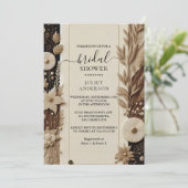 Neues Brautparty aus Velvet Lace Linen Einladung (Stehend Vorderseite)