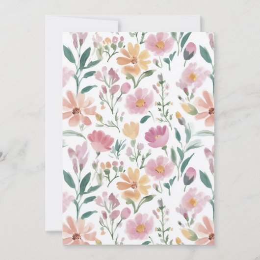 Neues Brautparty für die Blume des Marktes Einladung (Rückseite)