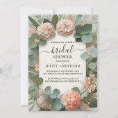 Neues Brautparty für die Pfirsichpfirsichpfirsichm Einladung (Vorderseite)