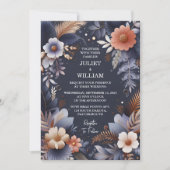 Neues Budget billig Outdoor Stilvolle Blue Wedding Einladung (Vorderseite)