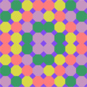 Neues, buntes Achteckon-Design, Geometrisches Okta Aufkleber (Vorderseite)