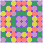 Neues, buntes Achteckon-Design, Geometrisches Okta Aufkleber (Vorderseite)