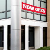 Neues Business jetzt Open Red White Groß Außenzeic Banner (Äußeres Gebäude)