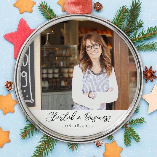 Neues Business Meilenstein-Foto halten Ornament Aus Metall