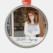 Neues Business Meilenstein-Foto halten Ornament Aus Metall (Vorne)