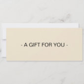 Neues Camera-Geschenkzertifikat Einladung (Rückseite)