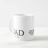 Neues DAD Geschenk Individueller Text DAD Gegründe Kaffeetasse (Vorderseite Links)