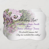 Neues Datum der Hochzeit , Pansy Garden Einladung (Vorne/Hinten)