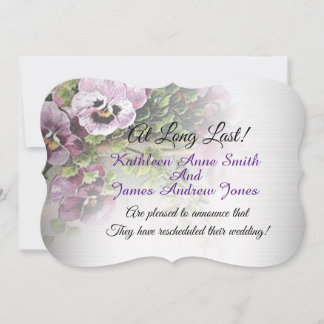 Neues Datum der Hochzeit , Pansy Garden Einladung