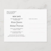 Neues Datum Hochzeit versuchen Sie dieses erneut r Ankündigungspostkarte (Rückseite)