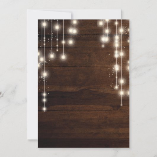 Neues Datum Rustikale Hochzeit Ankündigung (Rückseite)