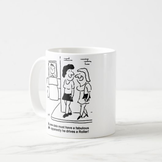 Neues Datum treibt eine Rolle an Kaffeetasse (Vorderseite Links)