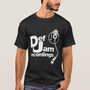 Neues Def Jam Recordings Logo Clic Rap Hip Hop Mic T-Shirt