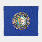 Neues Design der Hampshire State Flag Fleecedecke (Vorderseite (Horizontal))
