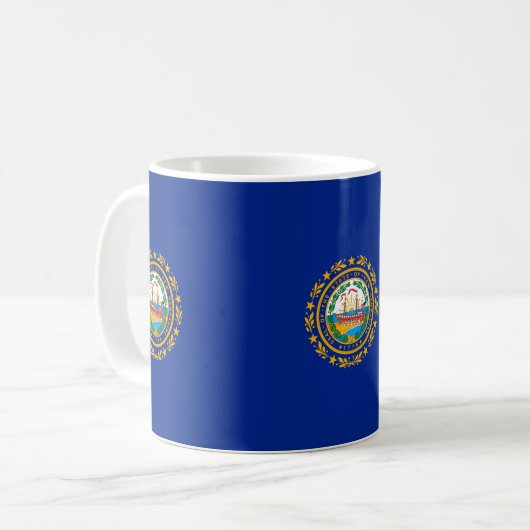 Neues Design der Hampshire State Flag Kaffeetasse (Vorderseite Links)