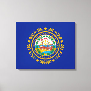 Neues Design der Hampshire State Flag Leinwanddruck