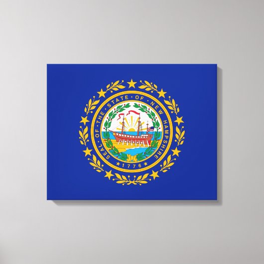 Neues Design der Hampshire State Flag Leinwanddruck (Vorderseite)