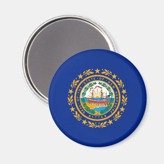 Neues Design der Hampshire State Flag Magnet (Vorderseite/Rückseite)
