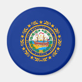 Neues Design der Hampshire State Flag Magnet (Vorne)