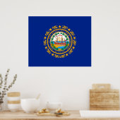 Neues Design der Hampshire State Flag Poster (Küche)