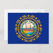 Neues Design der Hampshire State Flag Postkarte (Vorne/Hinten)
